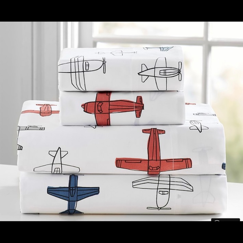 SOLD PotteryBarn Kids Airplane Sheets- Full Size
